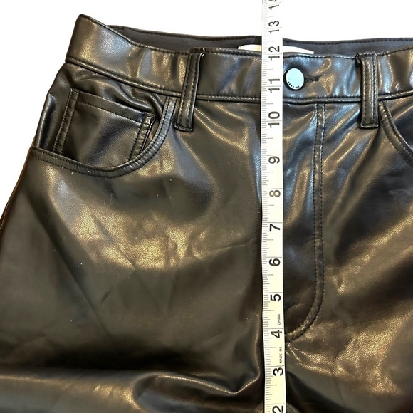 Abercrombie & Fitch Curve Love Vegan Leather Ankle Straight Pant - Picture 14 of 15